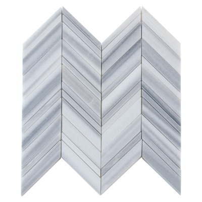 Zebra 1.2 in. x 4.1 in. Polished Marble Tile