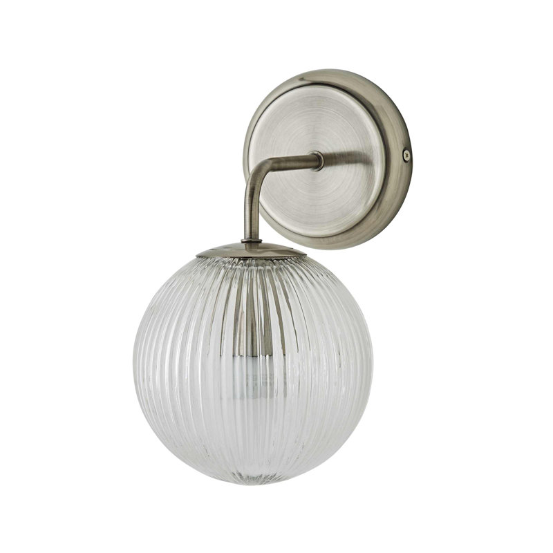 Springlake Armed Sconce, 2, Chrome, 26cmH x 18.5cmW x 14.8cmD