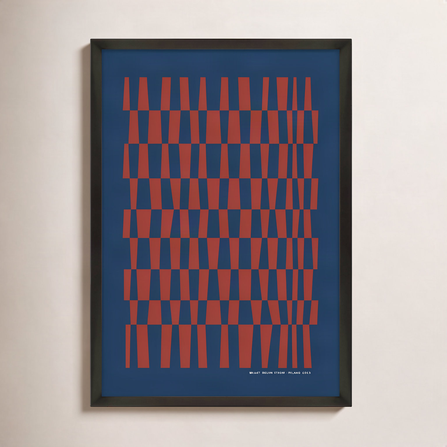 Vibrant Intersections 6 Print, Black Framed, 25" H x 17.5" W