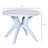 Patio Dining Table With Umbrella Hole, Round Outdoor Bistro Table 36.25 Inch, Plastic Garden Table For Lawn, Backyard, Balcony, White