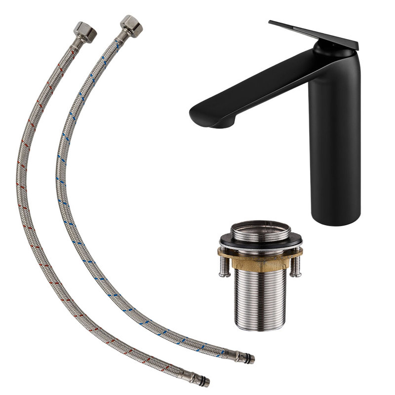 Metal Basin Mixer Tap with Single Lever