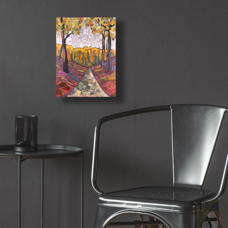  «Let's Go For A Walk» par Bebe Keith, art mural en verre acrylique, 12 po x 16 po