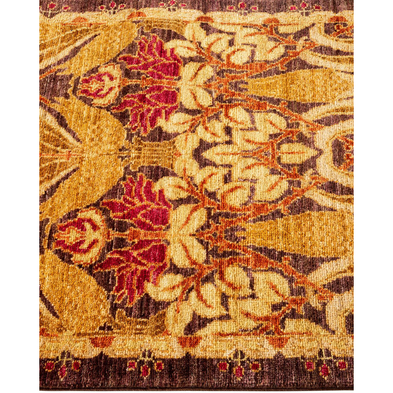 Arts & Crafts One-of-a-Kind 2' 4" X 9' 9" Hand Knotted Area Rug