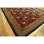 Tapis bleu en laine noué à la main à motif floral antique des années 1920