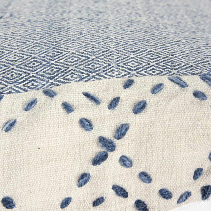 Fuiloro Geometric Throw Pillow, Blue 