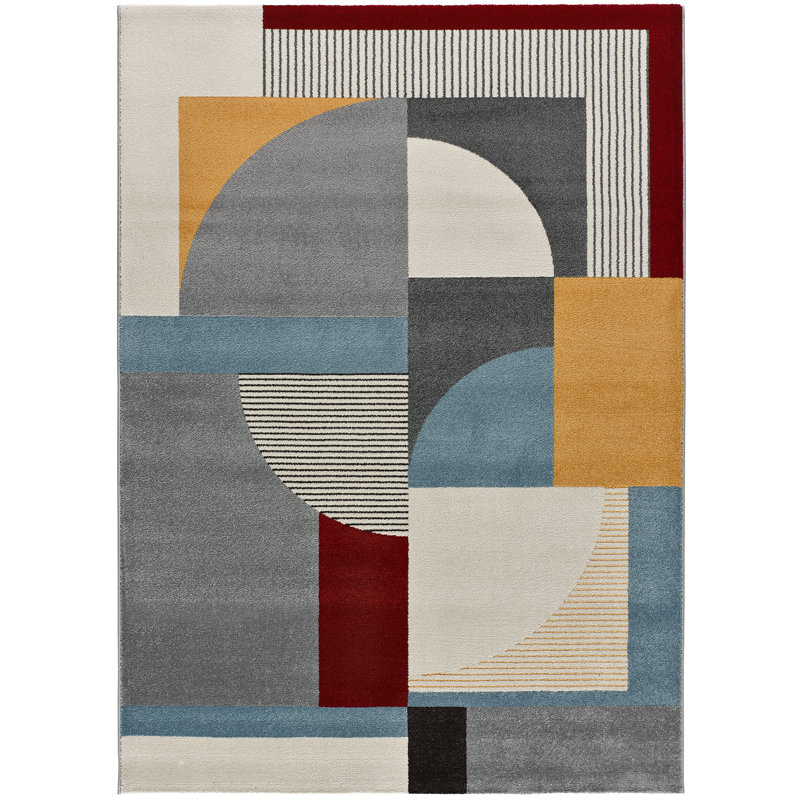 Zeveren Geometric Machine Woven / Power Loomed Area Rug, Rectangle 133 x 190cm