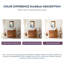 Meuble-lavabo sur pied en bois naturel avec lavabo et miroir-824506224