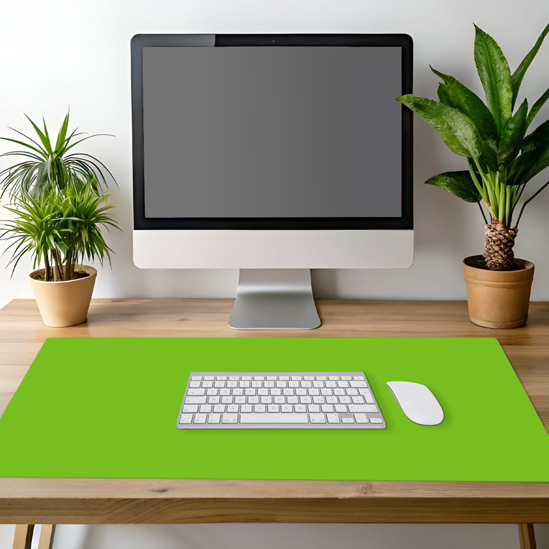 CounterArt Large Waterproof Desk Protector Mat 32" x 16", Green