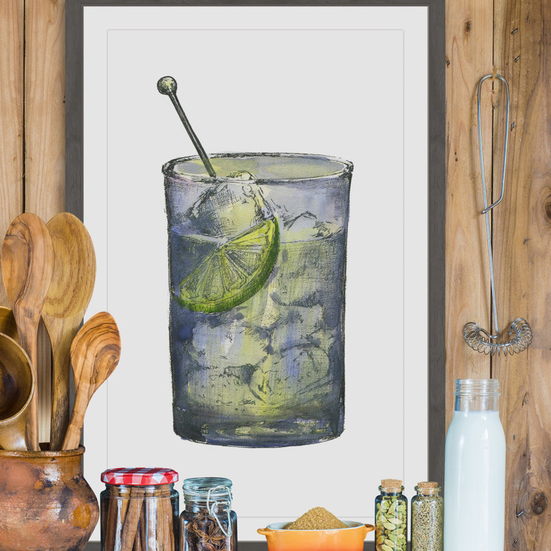 « lime sensation », reproduction d’art encadrée, H 18 po x l 12 po x P 1,5 po