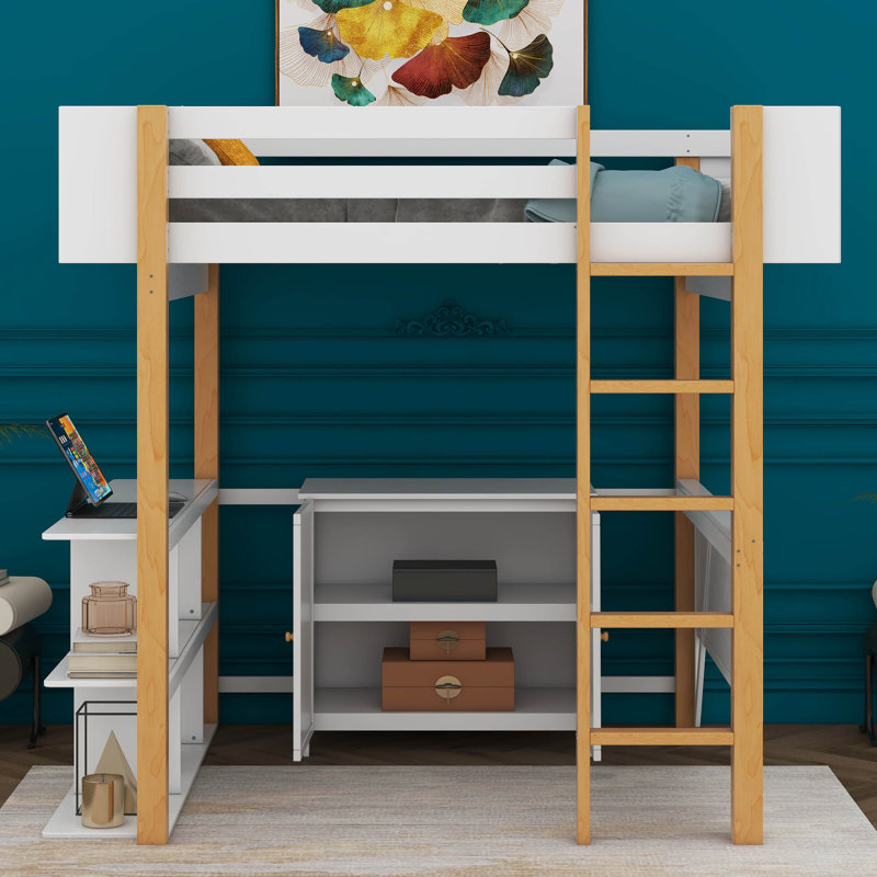 Lit pour enfant Jaslin, Blanc, Double