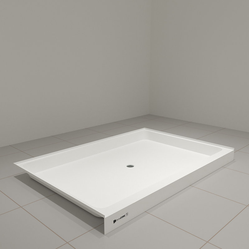 48x72 - Center Drain - Walk In Option - Acrylic Shower Base
