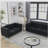 3-seater + 2-seater Combination sofa.BLACK VELVET
