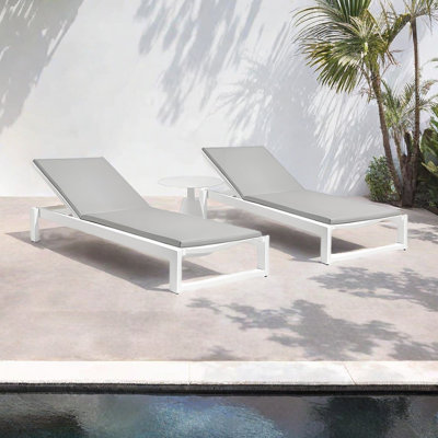 Outdoor swimming pool courtyard lounge chair