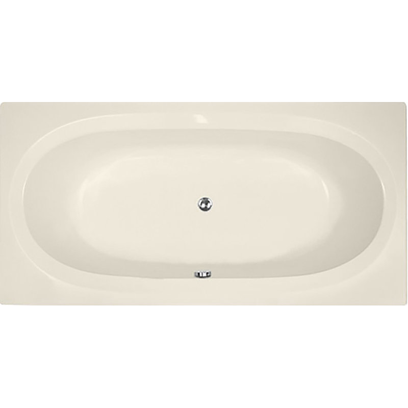 Caribe 72'' x 36'' Air Gelcoat Bathtub, Biscuit, Polished Chrome
