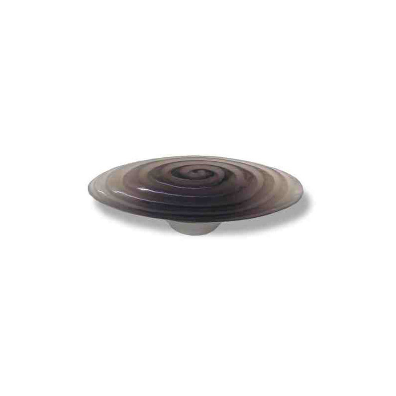 3-3/4" Betsy Fields Swirl Pull Clear with Satin Nickel, Smoke