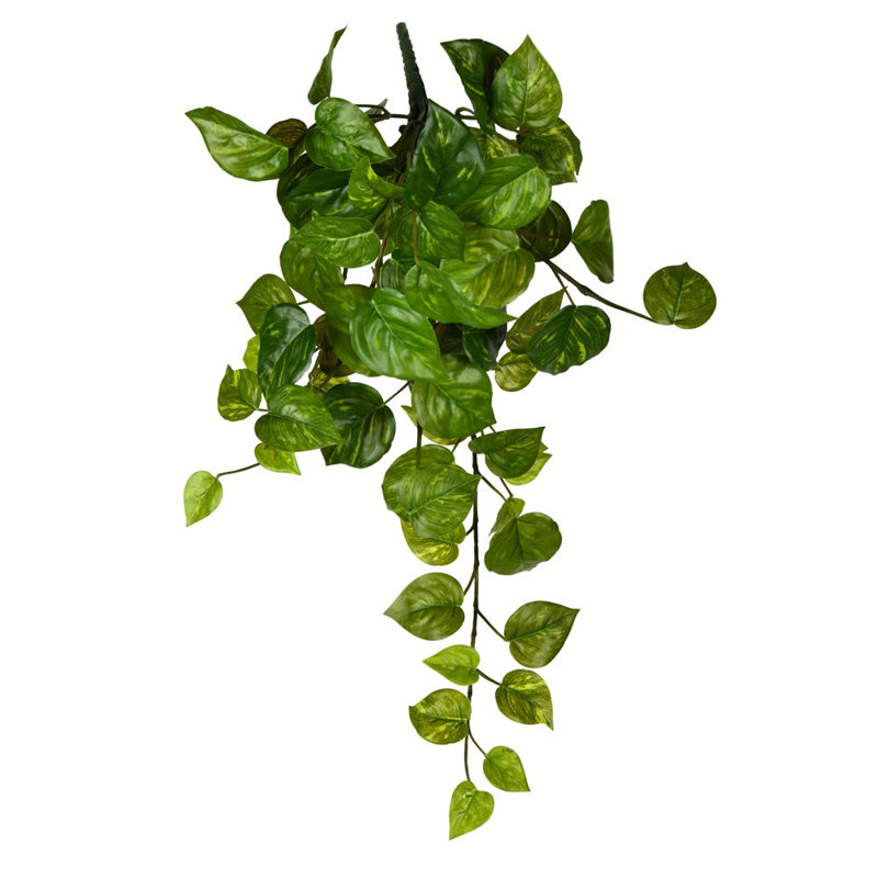 Artificial Pothos Hanging Bush, 18" H x 6" W x 8" D