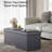 43 Inches Folding Storage Ottoman Bench-1955031023