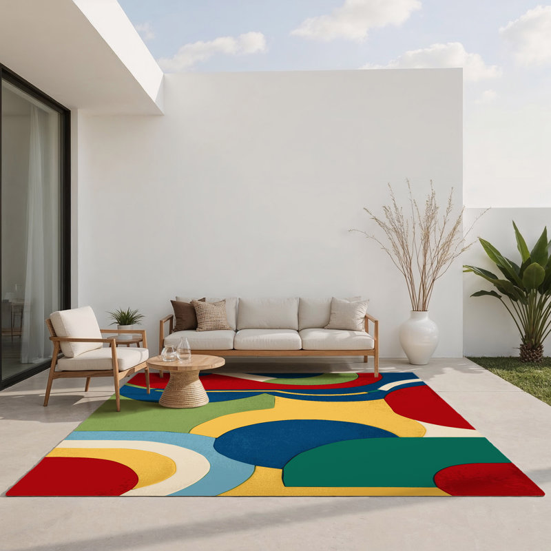 Lively Hop Indoor And Outdoor Area Rug, Rectangulaire 8 pi x 10 pi
