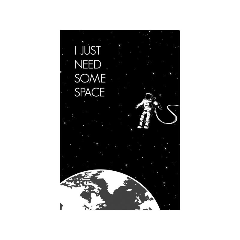 I Just Need Some Space - No Frame Print on Canvas, 101.6 cm H x 66.04 cm W x 3.175 cm D