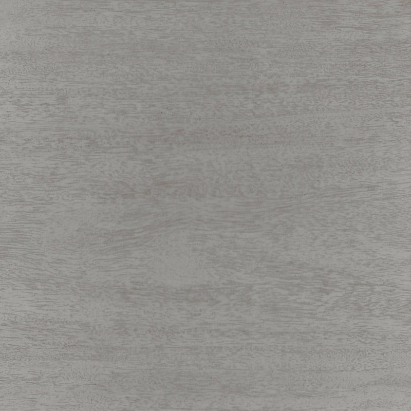 Table de chevet Brok, 3 tiroirs, bois d'acacia gris clair, poignées de bar noires