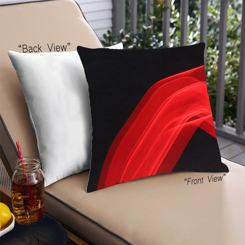 Coussin décoratif Color Focus Red 43, Synthétique