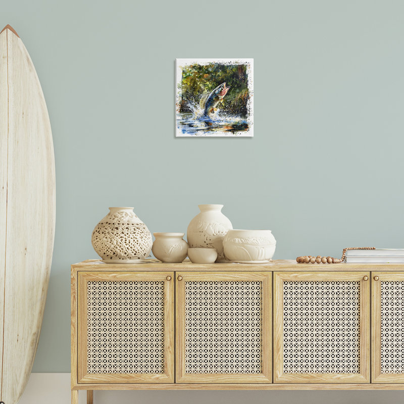  «Splashing Lake Bass» par LSR Design Studio, H 17 po x l 17 po
