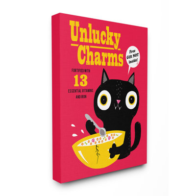 « unlucky charmes cat affiche style à céréales »-impression