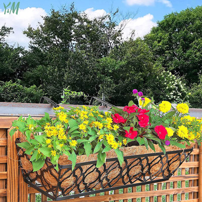 Ensemble de jardinières en métal 2 pièces