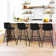 Rasnick Upholstered Counter Stool with Metal Frame