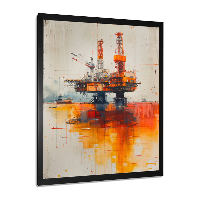 Impression sur toile Orange Orange, Toile encadrée noire simple, H 12 po x l 20 po x P 1 po
