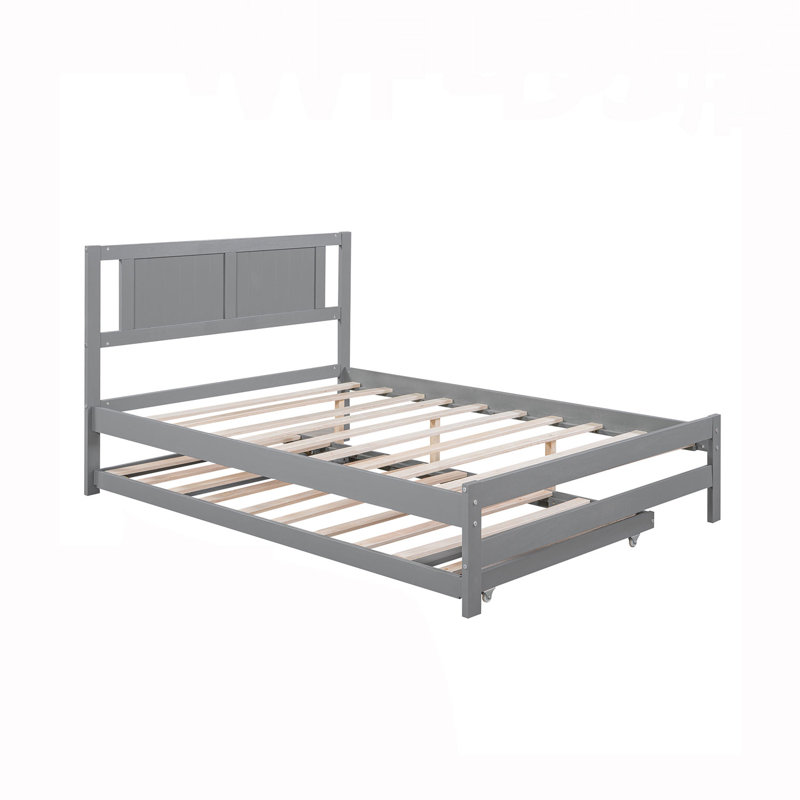 Slat Bed, Gray