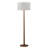 61'' Cream Linen Shade Standard Floor Lamp with Walnut Rubberwood Base and Foot Switch, cULus Certified for Living Room Side Tables, Bedroom Corners, Home Offices or Study Rooms-38337763