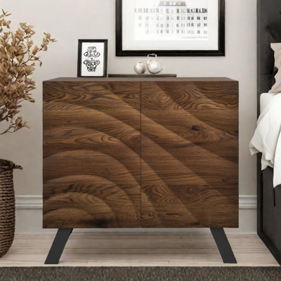31.5" Wide 2 Door Wood Accent Cabinet Storage Cabinet with Adjustable Shelf