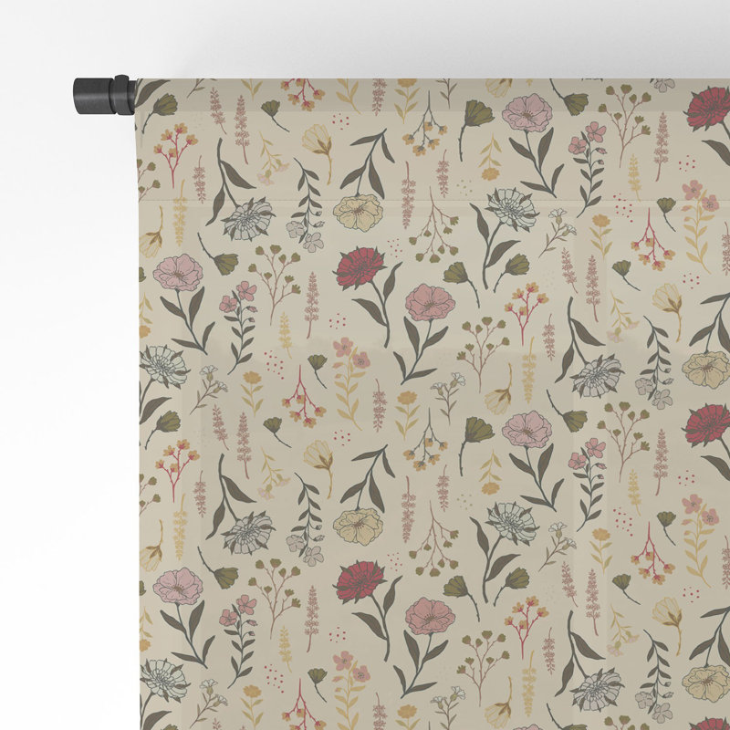 Avenie Cottage Garden Iv 1pc Sheer Window Curtain Panel, 50" W x 120" L