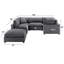 Canapé modulaire 6 pièces Cassandra - Gris anthracite