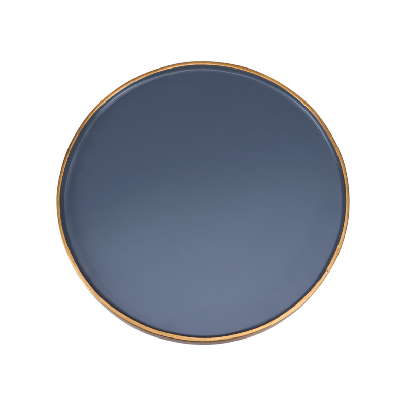 New York Glass End Table, Dark Gray Top/Gray Wash Base