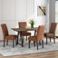 Chaises d'appoint rembourrées en similicuir Danielle-69607029