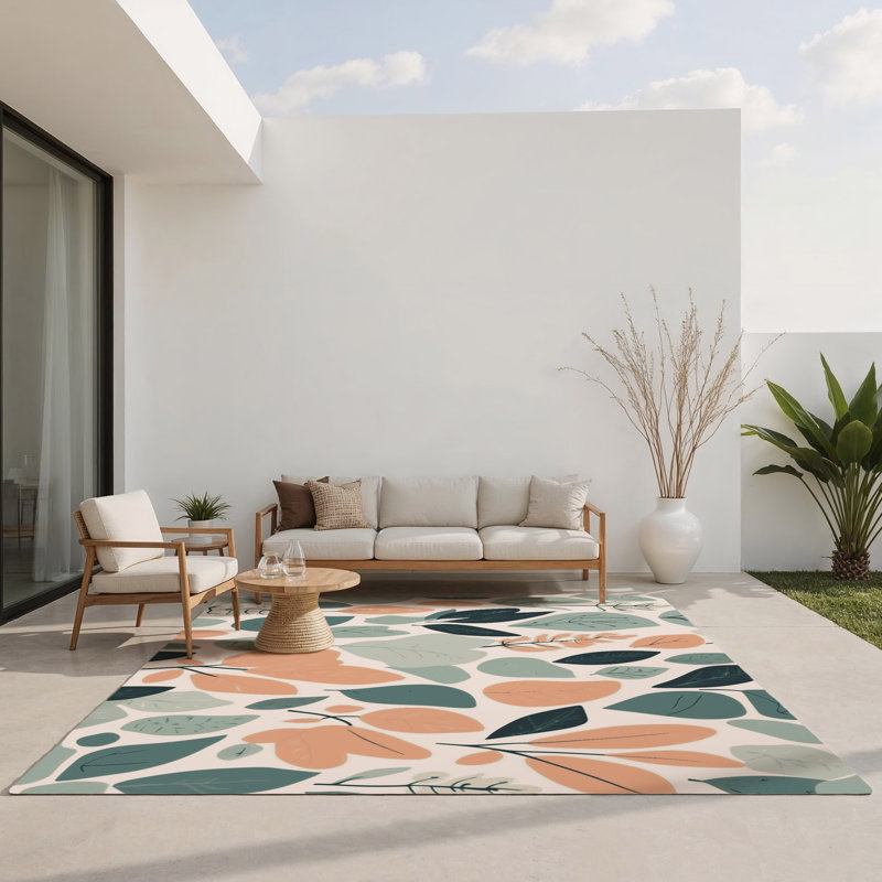 Tapis intérieur et extérieur Earthound Melody, Rectangle 5 pi x 7 pi