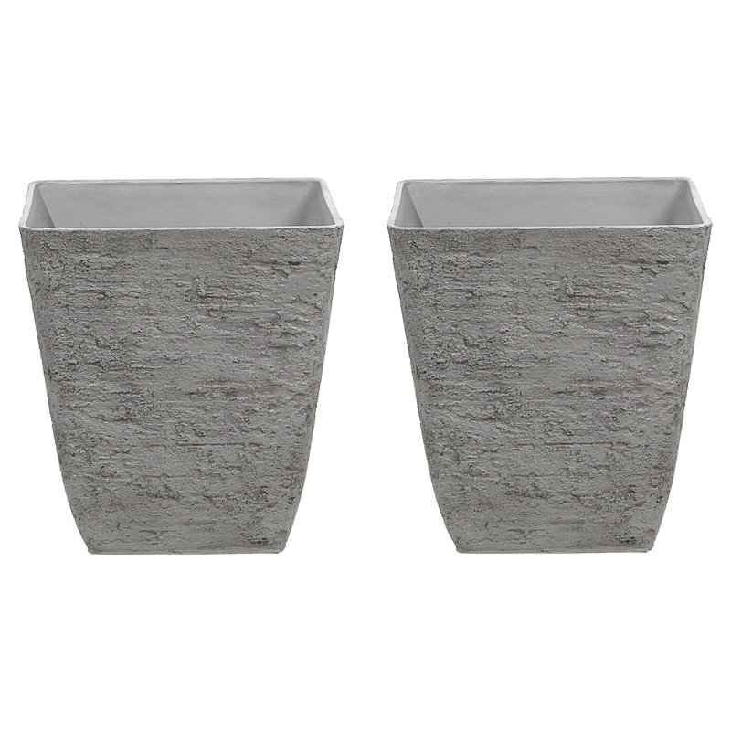Adele Pot Planter, 43cm H x 39cm W x 39cm D, Grey