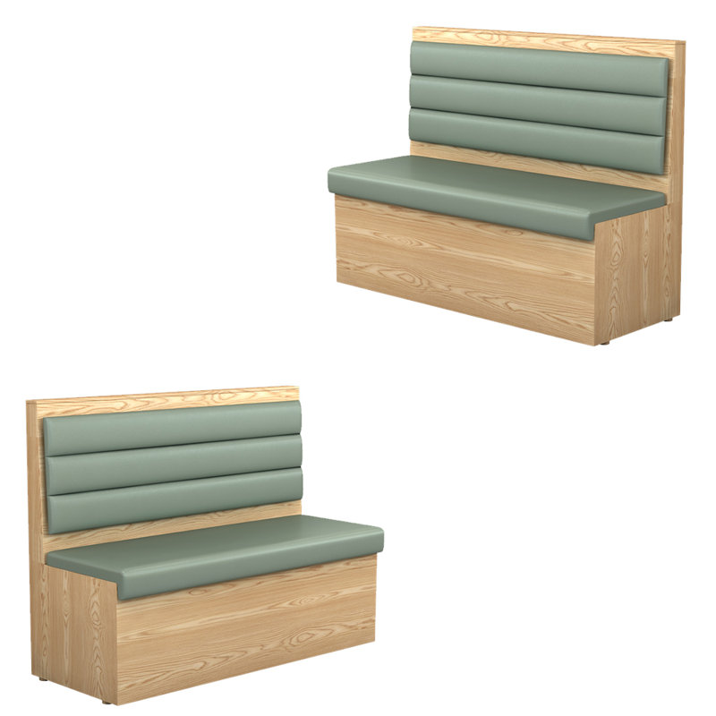 Banc rembourré en similicuir Modern Fashion Simple, Vert clair