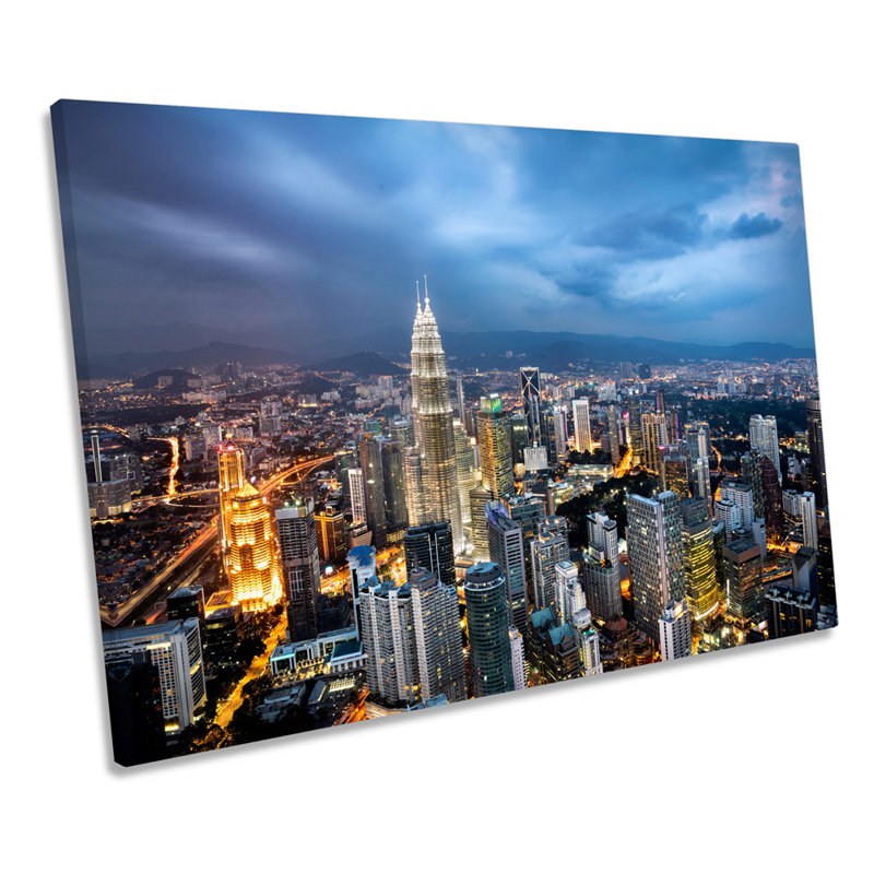 Kuala Lumpur Malaysia - Wrapped Canvas Print, 30.5cm H x 45.7cm W x 2cm D