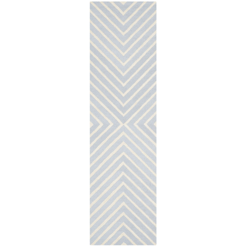 Sivad Tufted Wool Performance Chevron Rug, Runner 2'6" x 12'