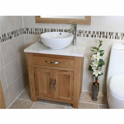 Deese 750mm Single Bathroom Vanity with Vessel Ceramic Basin