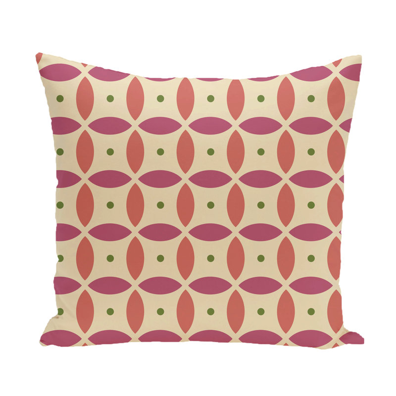Housse et insert de coussin carré Beach Ball, H 16 po x l 16 po x P 1 po, Orange