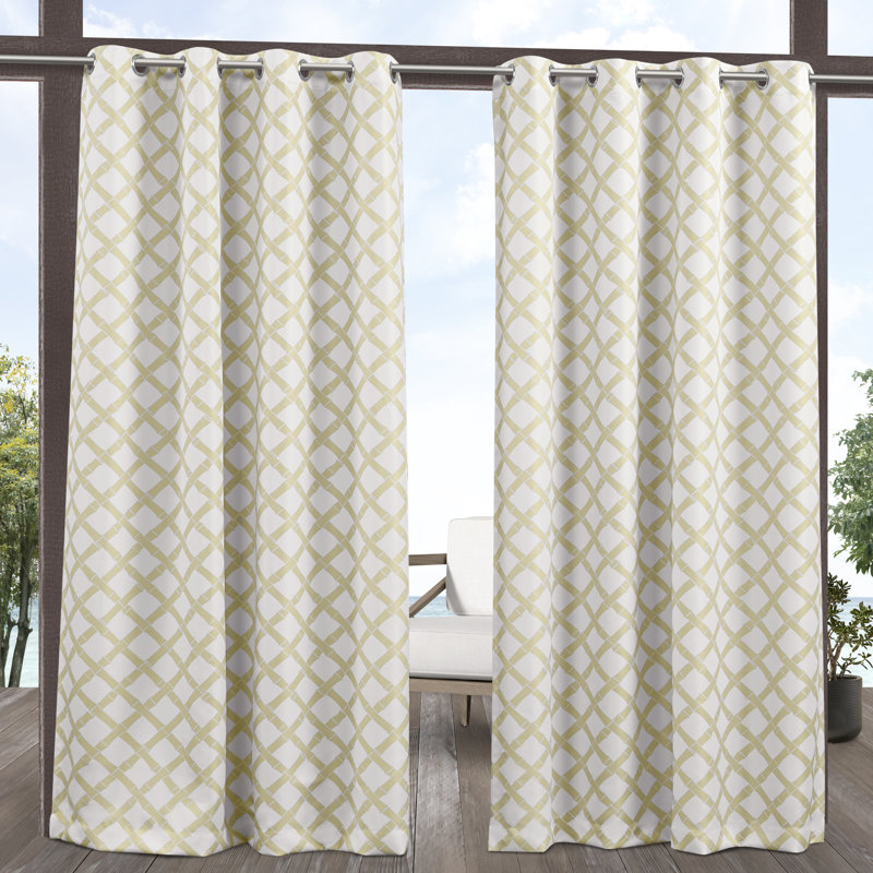 Paire de rideaux semi-transparents avec œillets Shyanne, 54 po x 84 po, Brun clair