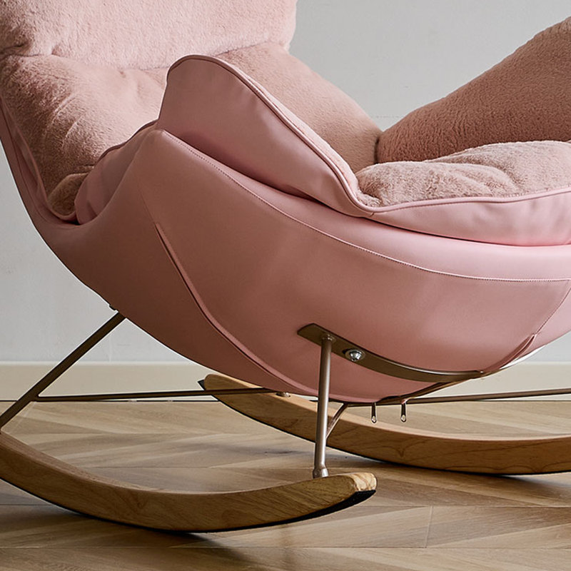 Chaise berçante de luxe Home Light, Rose
