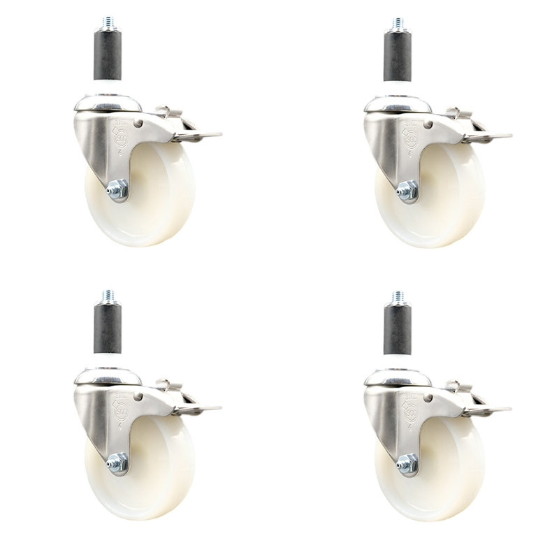 Jeu de roulettes extensibles en nylon, H 4 po x l 4 po