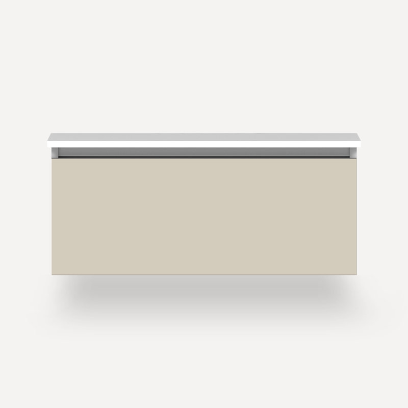 Cartesian Vanity 36"W, Matte Sand, Lava Black