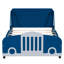 Lit plateforme simple avec roues bleues et structure solide - offre une base solide, une installation confortable et une expérience de sommeil