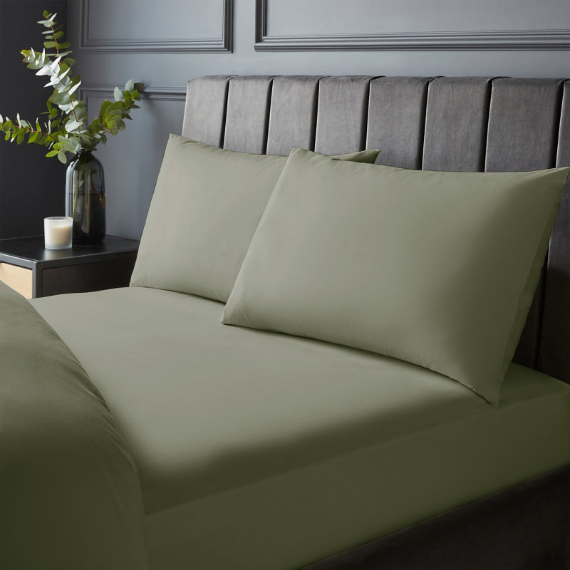 Silentnight Pure Cotton 200 TC Pillowcases, Green